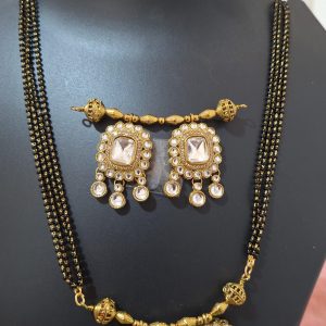 victorian kundan classic mangalsutra set