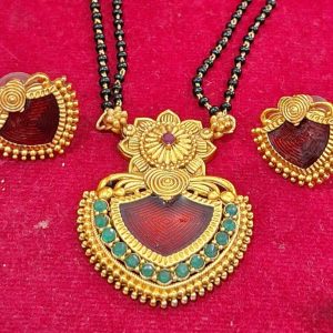 antique mangalsutra style pendant set
